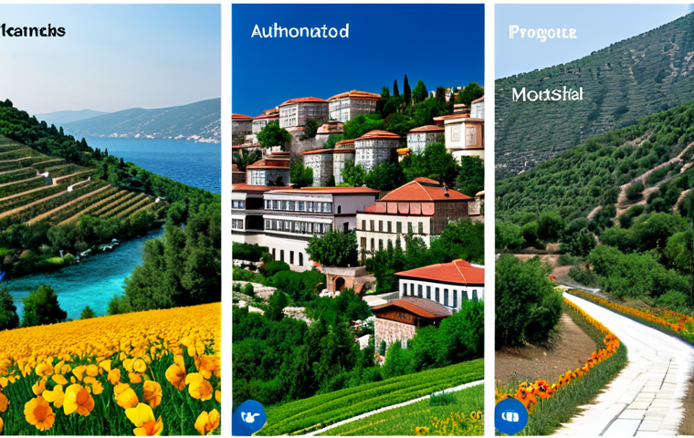 에코투어리즘 - The user wants three detailed image prompts in English for AI image generation, based on the provide...
