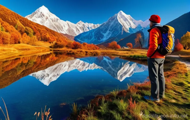 자연 보호구역 관리 - **Prompt:** "A breathtaking panoramic view of the Kaçkar Mountains in Turkey during autumn, showcasi...